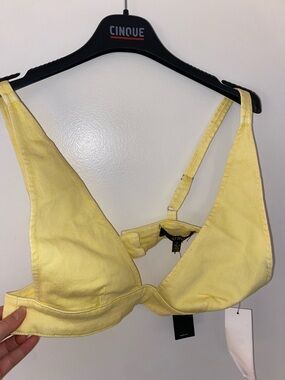 AFRM Light Yellow Soft Triangle Bralette